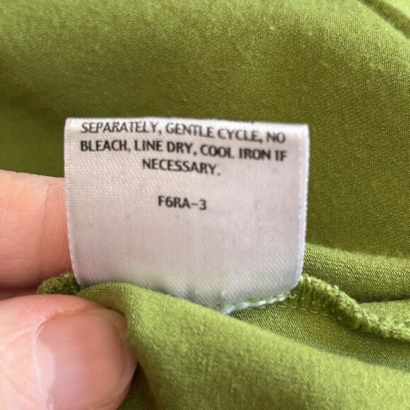 Eileen Fisher Avocado Green Long Sleeve Scoop Neck T-Shirt Top Viscose Large - Picture 7 of 7